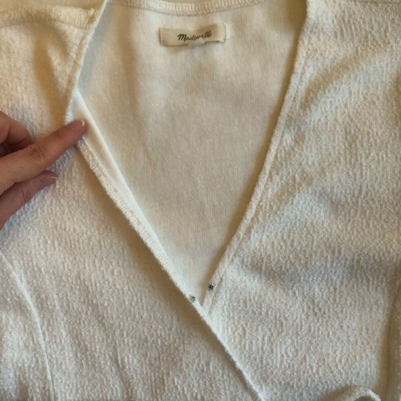 Madewell Puff-sleeve Wrap Top - 100% Cotton - Size Small - Picture 6 of 8